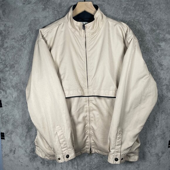 Cutter & Buck Size Large Golf Jacket Beige Windbreaker Casual Outdoor - Picture 1 of 7